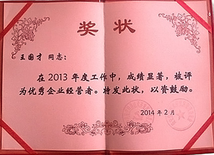 2013年度优秀企业经营者